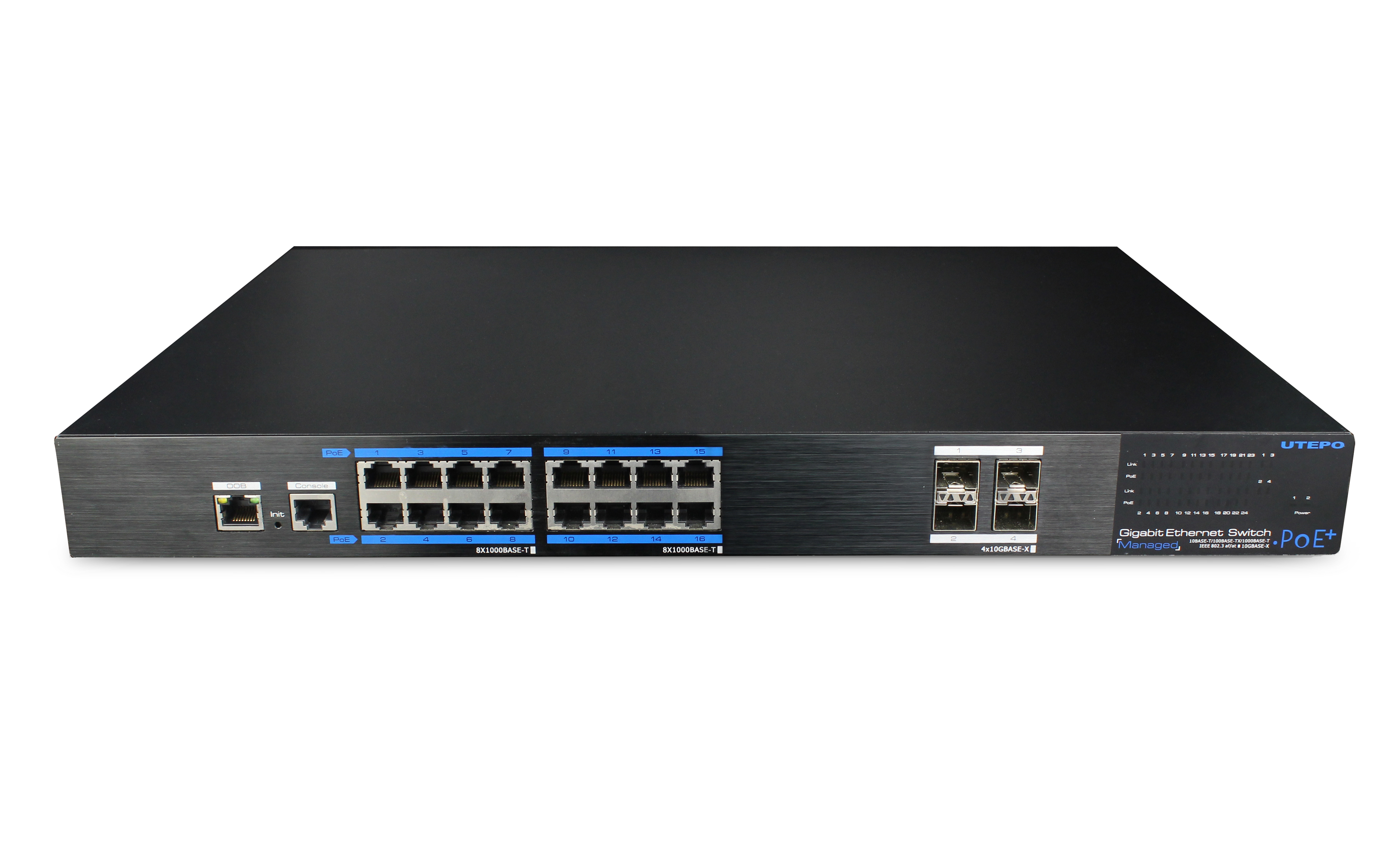 16 Gigabit PoE Ports Managed Ethernet Switch-PoE Switch-Network Switch-Industrial  PoE Switch-Ethernet Switch