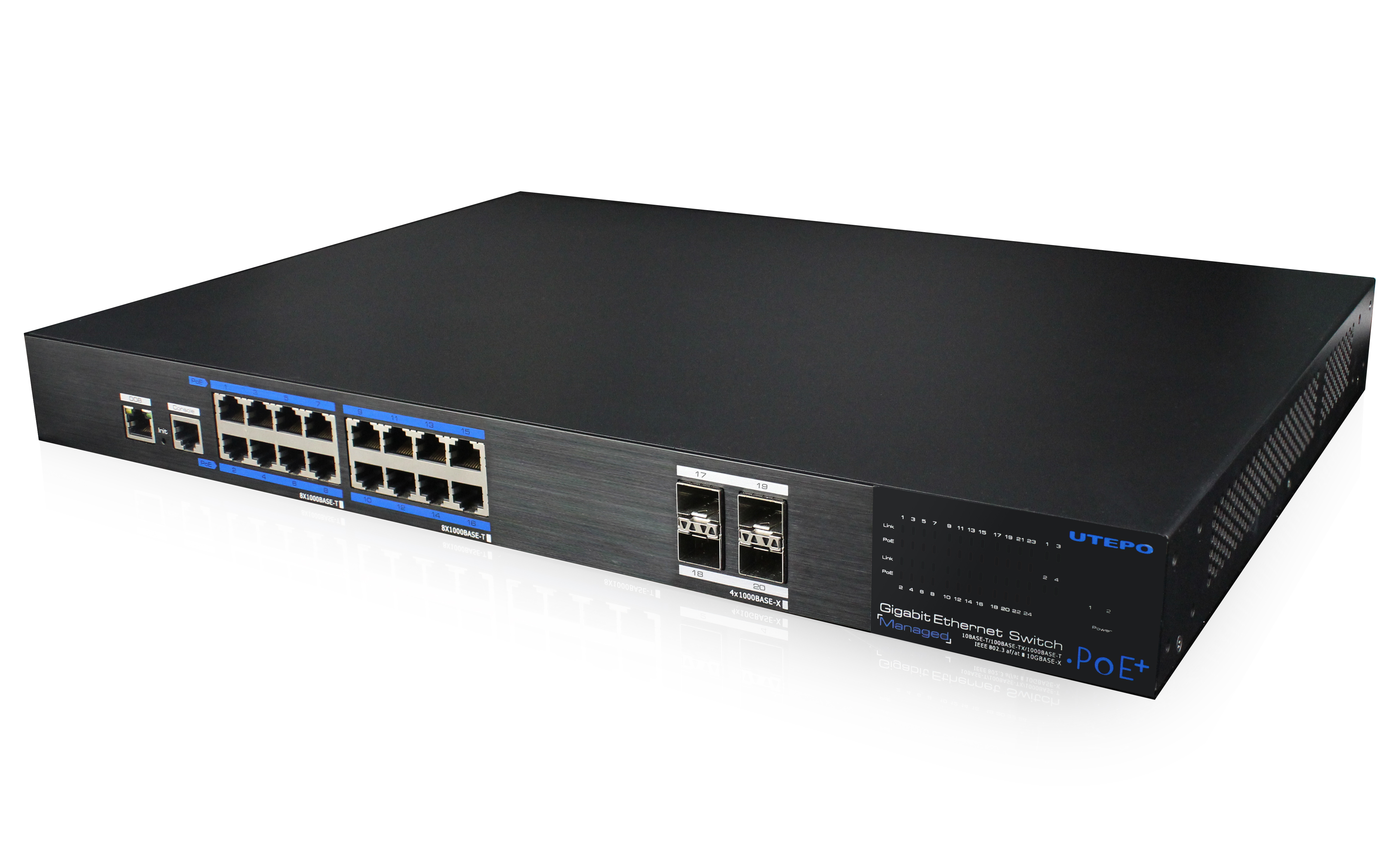 16 Gigabit PoE Ports Managed Ethernet Switch-PoE Switch-Network