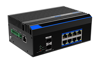 Switch Industriel Gigabit Ethernet 8 Ports - 2 Slots SFP MSA - Switch  Administrable GbE L2 Renforcé - Répartiteur Layer 2 RJ45 Robuste - Fixation