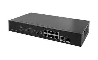  8-Port Gigabit PoE+ 1-Port Gigabit RJ45 1-Port Gigabit SFP L2 Managed Ethernet Switch