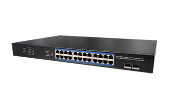 24-Port Gigabit PoE+ 2-Port Gigabit SFP Combo Unmanaged Ethernet Switch