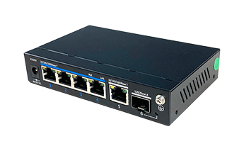  4-Port Gigabit PoE+ 1-Port Gigabit RJ-45 1-Port Gigabit SFP Ethernet Switch