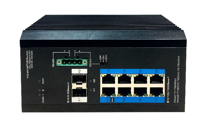 8-Port 1G Ethernet PoE+ Switch, 8 x PoE+ Ports @130W, with 2 x 1Gb SFP  Uplinks, Fanless Powered by FS