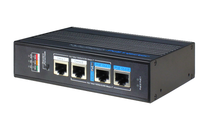  Industrial 2-Port Multi-Gigabit 802.3bt PoE++ Injector (90W) with 12~57V DC input